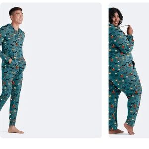 MeUndies teal unisex Halloween onesie